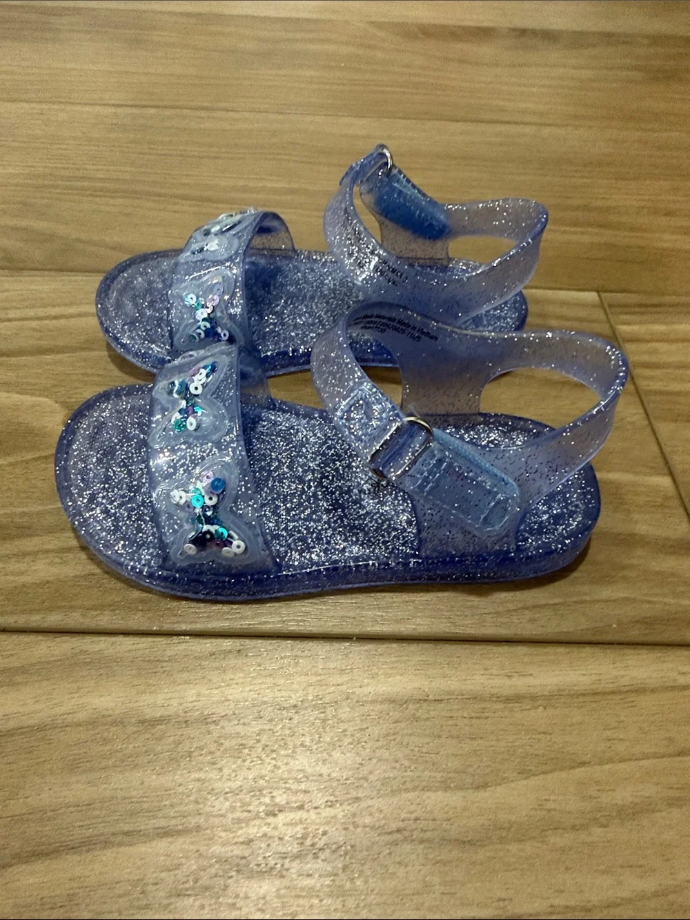 Girls' Glitter Butterfly Jelly Sandals - Purple